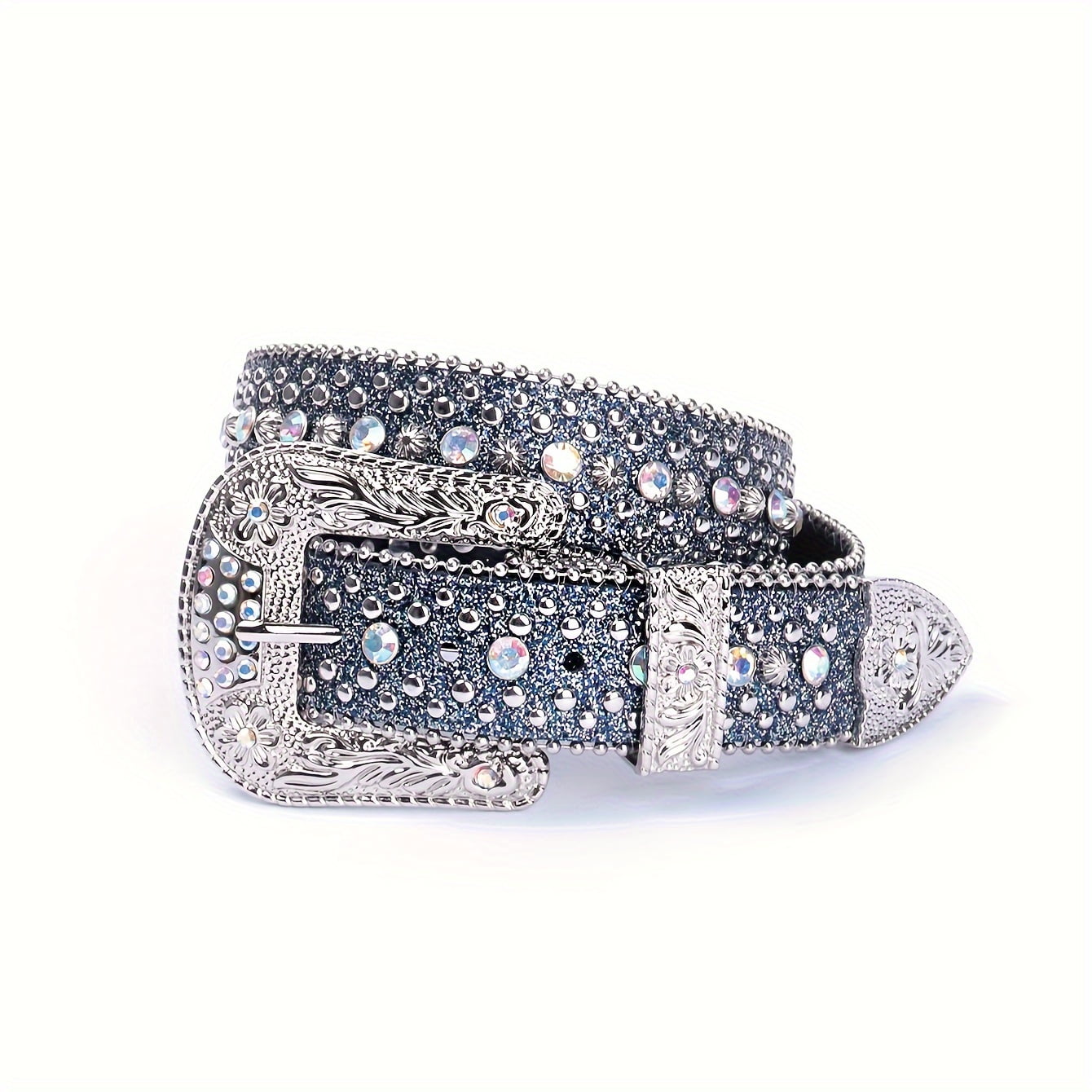 1pc Rhinestone Belt Western Cowboy Cowgirl Shine Crystal Artificial 