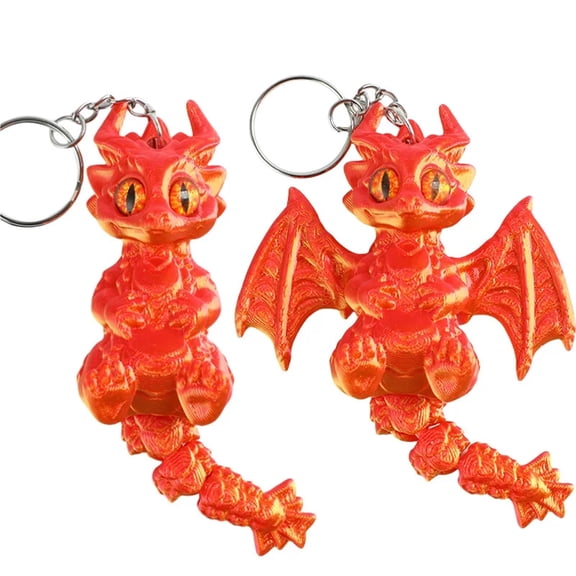 1pc Rorange 3d Printed Dragon,articulated Demon Dragons Dragon Fidget Dragons Desktop Ornaments Simulation Model Figurines Statue Gifts