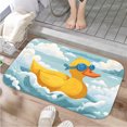 thumbnail image 1 of 1pc Rubber Duck Absorbent Non-Slip Bathroom Thickened Flannel Rug Decor,Soft,Quick Drying,Suitable For Indoor/outdoor Use,Bathrooms,Bedrooms,Kitchens,Terrace,Laundry Rooms,16"x24", 1 of 9