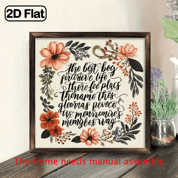 1pc Rustic Farmhouse Wall Decor - The Best Things in Life Are the People We Love Floral Wooden Sign with Recycled Wood, 8x8 Inch Handmade Vintage Wall Art for Living Room, Bedroom, Kitchen, Office