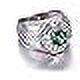 1pc S925 Sterling Silver Men's Fashion classic vintage 6*6mm round cutting stone engagement ring