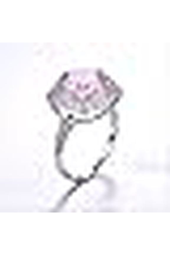 1pc S925 Sterling Silver Women's Fashion unique exquisite elegant bright 10*10mm round synthetic zircon engagement ring