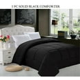 thumbnail image 1 of 1pc SOLID Black Comforter Full/Queen Black, 1 of 1