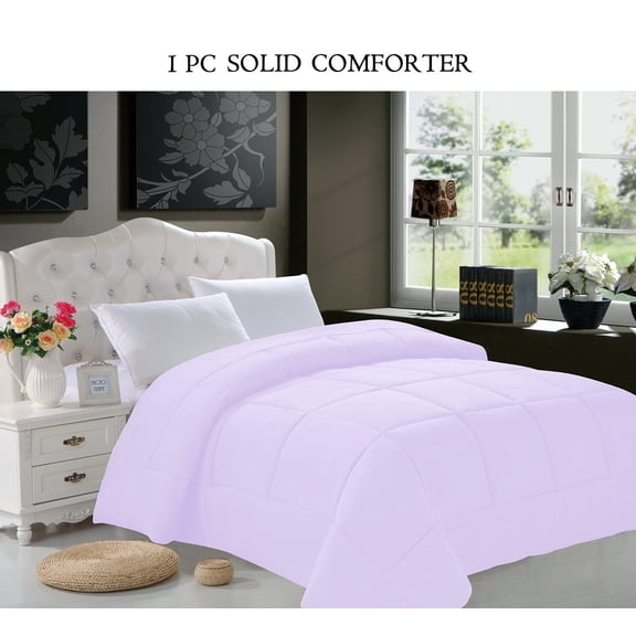 1pc SOLID Lilac Comforter Available In A Few Sizes And Colors,Twin Lilac