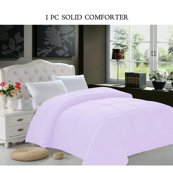1pc SOLID Lilac Comforter King/Cal King Lilac