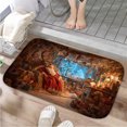 thumbnail image 1 of 1pc Santa Claus Sleeping Absorbent Non-Slip Bathroom Thickened Flannel Rug Decor,Soft,Quick Drying,Suitable For Indoor/outdoor Use,Bathrooms,Bedrooms,Kitchens,Terrace,Laundry Rooms,16"x24", 1 of 9