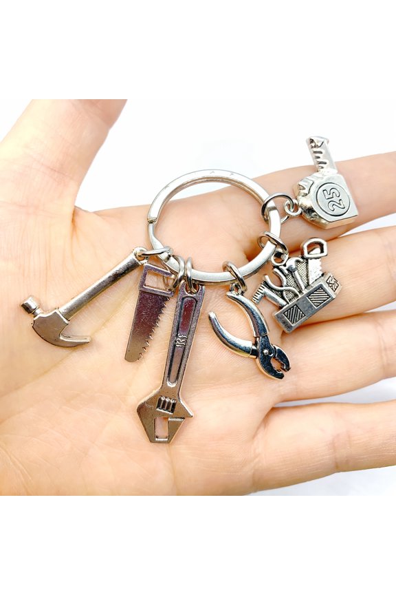 1pc Saw Screwdriver Wrench Pliers Roll Material Toolbox Men'S Keychain, a Perfect Gift for Father'S Day, Ideal for Enthusiasts And Professionals, Architect Engineer Keychain
