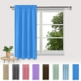 thumbnail image 1 of 1pc Scandinavian Solid Color Blackout Curtains - Heat Insulating Energy-Saving Window Treatments for Bedroom & Kitchen, Thick Flannel Silk, Noise-Reducing Home Curtains, 37.8*44.9in, Light Blue, 1 of 4
