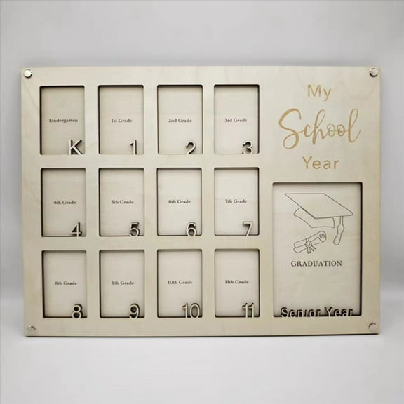 1pc School Years Photo Frame, Graduation School Picture Frame, Back to School Gift, Kindergarten to Senior 12 Grade