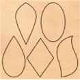 thumbnail image 1 of 1pc Scrapbook Embossing Wooden Die Cutting Leather Mold Teardrop/Rhombus/Oval/Leaf Shape Cutting Mold for Earring Jewelry DIY Leather Crafts Making NOT for, 1 of 5