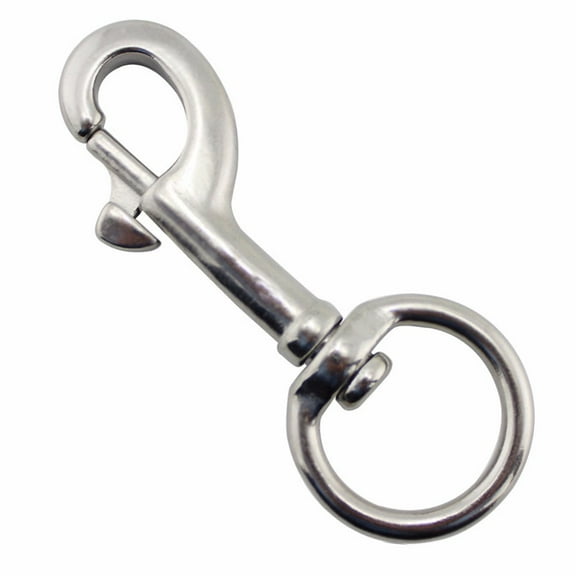 1pc Scuba Diving Swivel Eye Bolt Snap Stainless Steel Spring Hook Pet Leash Hook Swivel Eye Bolt Snap Hook Clip Marine Boat