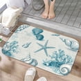 thumbnail image 1 of 1pc Seashells and Starfish Absorbent Non-Slip Bathroom Thickened Flannel Rug Decor,Soft,Quick Drying,Suitable For Indoor/outdoor Use,Bathrooms,Bedrooms,Kitchens,Terrace,Laundry Rooms,16"x24", 1 of 9