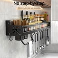 thumbnail image 1 of 1pc Seasoning Rack With Hook, Kitchen Storage Rack, Multifunctional Household Wall-mounted Chopsticks Knife Rack, No Punching Kitchenware Storage Hanging Rack, Home Kitchen Supplies, 1 of 4