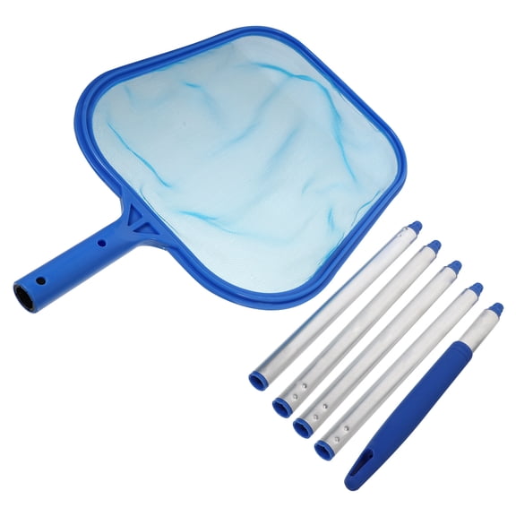 HEALEEP 1Pc Swimming Pool Cleaning Net Blue Fine Mesh for Small Debris with Aluminum Rod