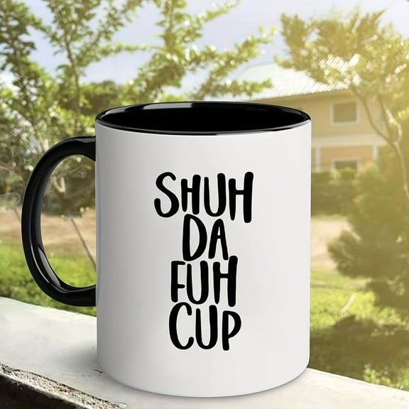 1pc, Shuh Da Fuh Cup Coffee Mug, Ceramic Coffee Cups, Water Cups, Summer Winter Drinkware, Birthday Gifts, Holiday Gifts