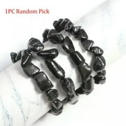 1pc Shungite Beaded Bracelet Tumbled Stones Crystal EMF Protection Healing Reiki