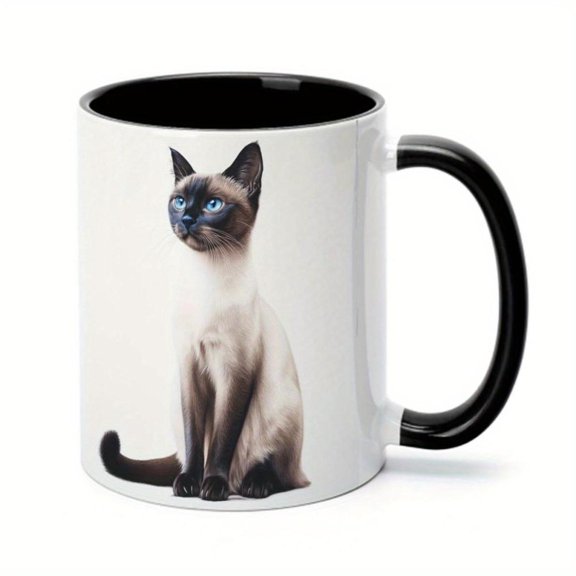 1pc Siamese 11oz Ceramic Coffee Mug All Seasons Ideal Friends Family