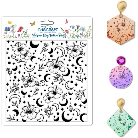 1pc Silicone Clay Texture Mat Clay Modeling Pattern Pad Moon 140x140x3mm
