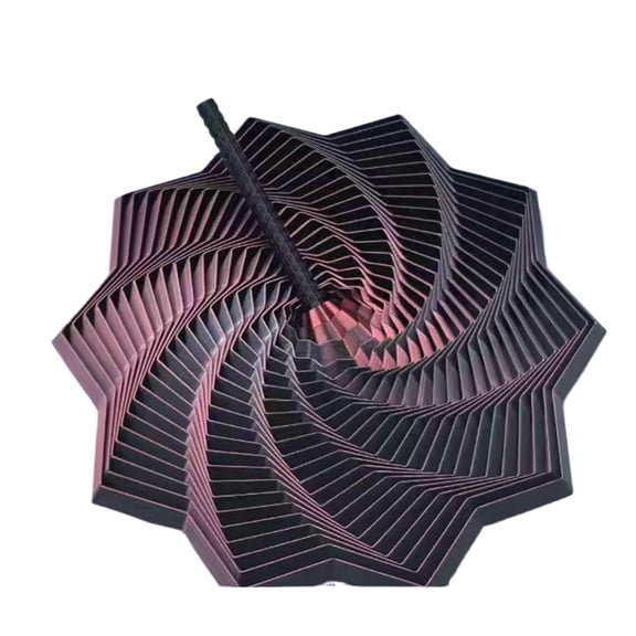 1pc Silk Black Red Size: 12*12*3cm 3D Printed Optical Illusion Folding Puzzle Polygonal Carrot Tower Decompression Spiral 3D Design Stacking
