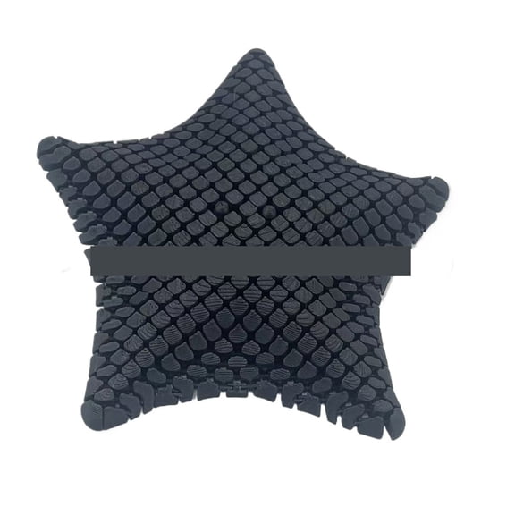 1pc Silk Black Starfish Size: 12cm 3D Printed Starfish Marine Animal Figurine With Articulated Joints - Stress-Relieving Gift