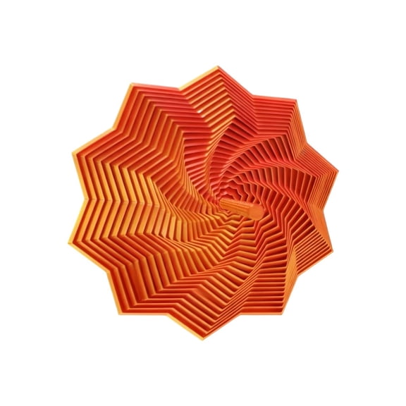 1pc Silk Gold Red Size: 9*9*3cm 3D Printed Decompression Carrot Tower Stacking Gradient Spiral Tower 3D Rotating Healing And Stress Relief