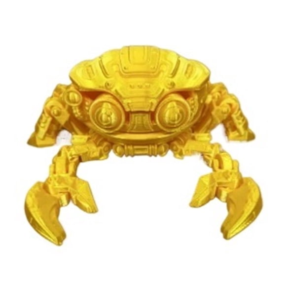 1pc Silk Gold Size: 28*28*10cm 3D Printed Cyber Crab Articulated Joint Model
