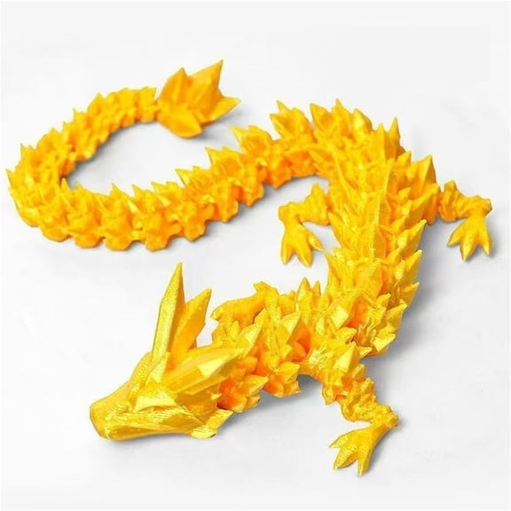 1pc Silk Gold Size: 30cm 3D Printed Dragon Egg Crystal Dragon Home & Car Ornament Dragon Gift Set Figurine Gift