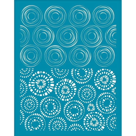 1pc Silk Screen for Polymer Clay Round Clay Stencils Circle Dotted Line Silk Screen Printing Stencils