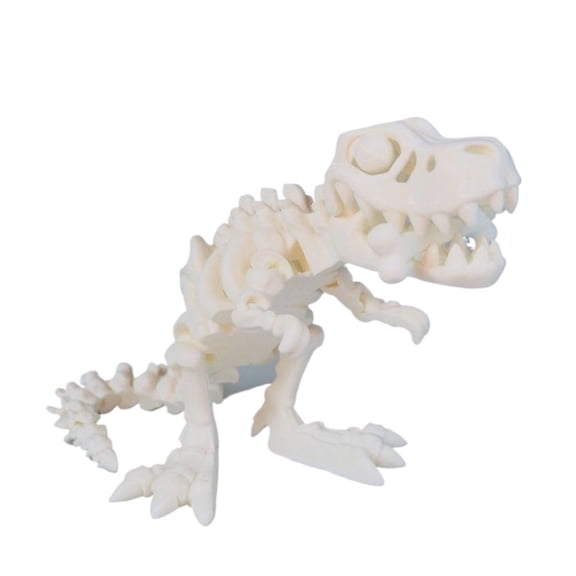 1pc Silk White Size: 15cm 3D Printed Tyrannosaurus Rex Dinosaur Skeleton Transformer Figurine Gift Craft