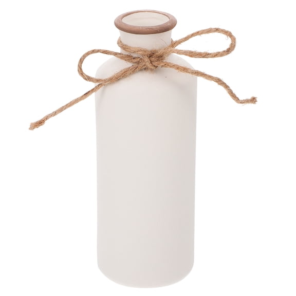 SOPOTUTU White Ceramic Vase Simple Flower Arrangement Container for Elegant Spaces 1Pc