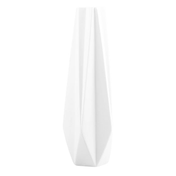 1pc White Ceramic Flower Vase Simple Decorative Vase for Home Decor, Craft Vase for Living Room, Office, Bedroom