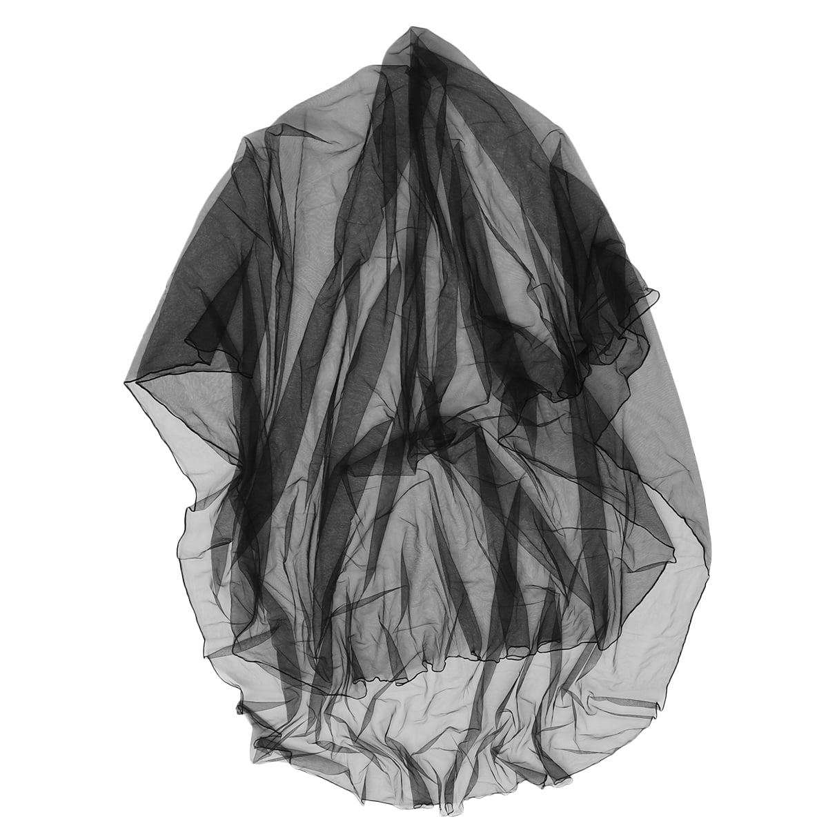 1pc Simple Silk Organdy Beautiful Gauze Black Bridal Veil Facial Gauze