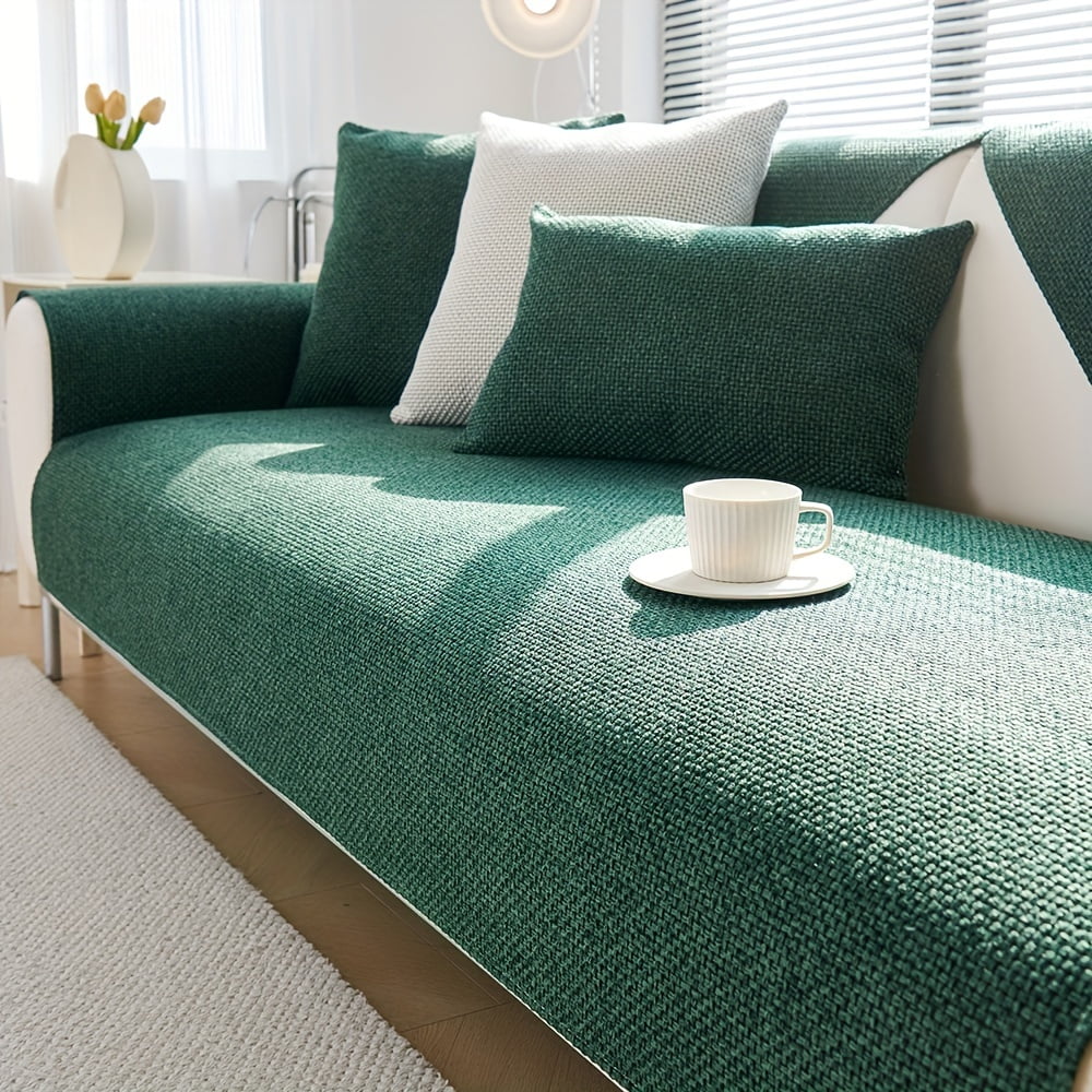 1pc Simple Solid Color Sofa Cover Universal Sofa Slipcover For All