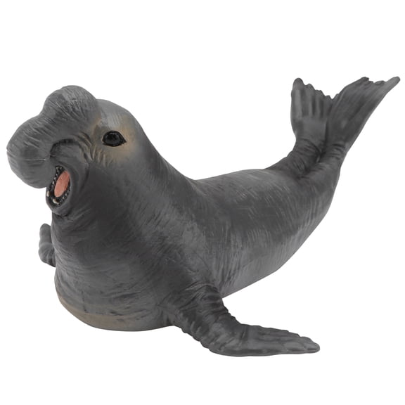 1pc Realistic Elephant Seal Animal Model Toy for Kids, Educational and Interactive Dark Gray Figure