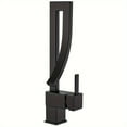 thumbnail image 1 of 1pc Single Handle Bathroom Sink Faucet - Matte Black & Luxury Golden Finish, Water-Saving Ceramic Valve Core, One-Hole Installation with Hardware & US G9/16 Threads for Bathroom Vanity Sinks,, 1 of 14