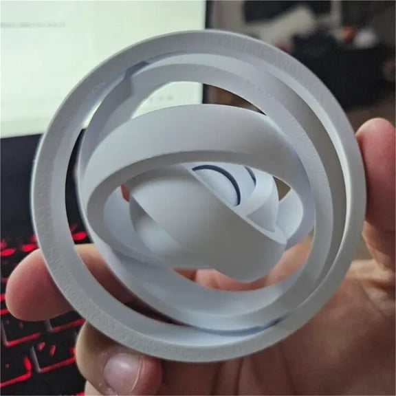1pc Size: 10cm 3D Printed Interstellar Decompression Disc Spiral Polygonal Ring Push-Up Ornament