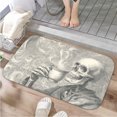 thumbnail image 1 of 1pc Skeleton Drinking Coffee Absorbent Non-Slip Bathroom Thickened Flannel Rug Decor,Soft,Quick Drying,Suitable For Indoor/outdoor Use,Bathrooms,Bedrooms,Kitchens,Terrace,Laundry Rooms,16"x24", 1 of 9