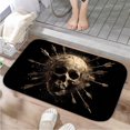 thumbnail image 1 of 1pc Skull with Arrows Absorbent Non-Slip Bathroom Thickened Flannel Rug Decor,Soft,Quick Drying,Suitable For Indoor/outdoor Use,Bathrooms,Bedrooms,Kitchens,Terrace,Laundry Rooms,16"x24", 1 of 9