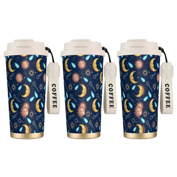 1pc Skull Tumbler 18oz Cyberpunk Neon Skull & Cyber Dog, Retro Pixel Art Gaming Insulated Mug
