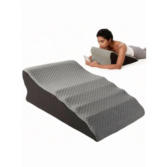 1pc Slanted Pillow, Slow Rebound Wedge Pillow, Multifunctional Ergonomic Bed Wedge Pillow, Can Be Raised And Tilted, Washable Cover, Suitable For Sleeping, Reading, Post-Surgery Recovery,