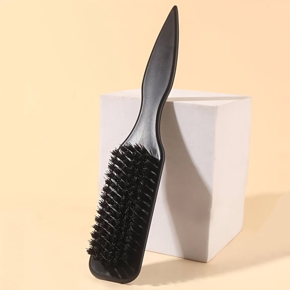 1pc Slick Back Hair Brush for Sleek Ponytail Bun & Smoothing Hairs, Flyaways, Edge Control Backcombing and Teasing Hair Brush With Wide Rat Tail for Sectioning & Parting, Hair Brush