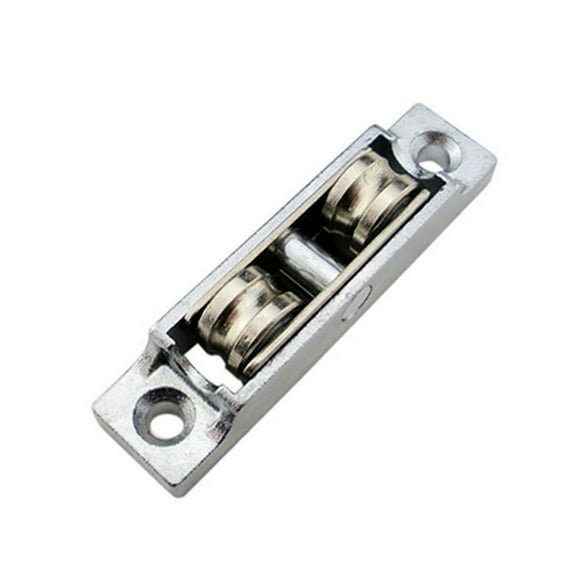 1pc Sliding Doors And Window Rollers Double Slot Flat Wheel Pulley Sliding Door Zinc Alloy Anti Rust Sliding Window Roller