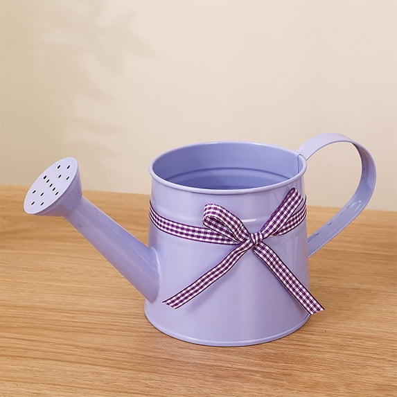 1pc Small Metal Watering Can, Watering Can Outdoor, Small Watering Can for Indoor Plants, Smooth Pouring without Splashing (Purple)
