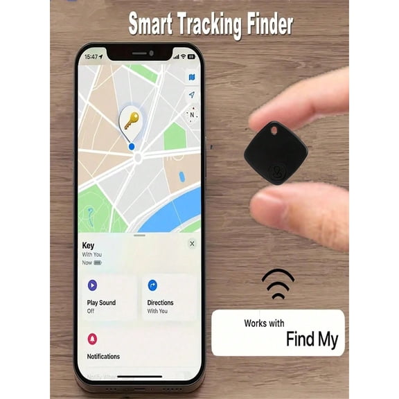 1pc Smart GPS Tracker Finders Work With Apple Find My APP Anti Lost Reminder Device GPS Locator For Car Key Pet Kids Finder Creative Holiday Gift Rectangle Square O