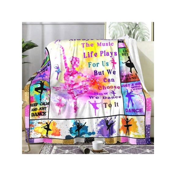 1pc Soft Cozy Flannel Dance Throw Blanket - Gifts For Dancers, Girls, Women, Teachers - Bedding For Dance Lovers Ideal Office Nap Blanket 30*40/40x50/50x60/60x80 Inch In Multiple Sizes