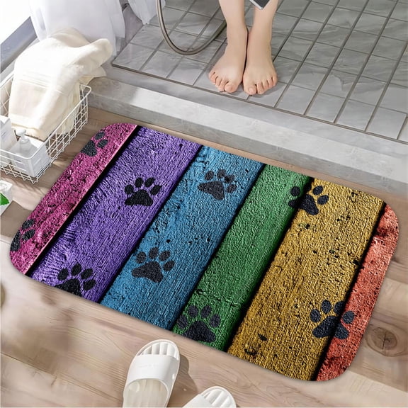 1pc Soft colored Abstract Swirls Bathroom Rug Bathroom Decor and Accessories- Durable,Anti Slip,And Quick Drying,Suitable For Indoor/outdoor Use - Perfect For Bathrooms,Bedrooms,Kitchens
