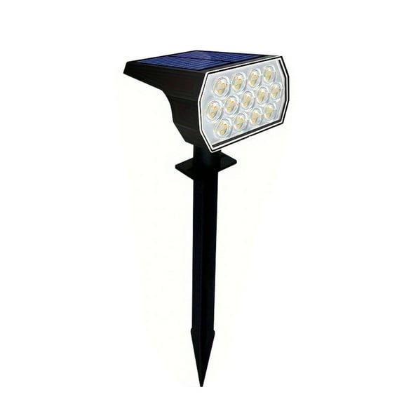 1pc Solar LED Courtyard Floor Plug-In Light With Three Levels Of Spotlights