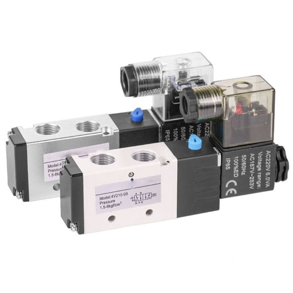 1pc Solenoid Valve 5 Way 2 Position Pneumatic Air Valve AC220V 14 BSPT