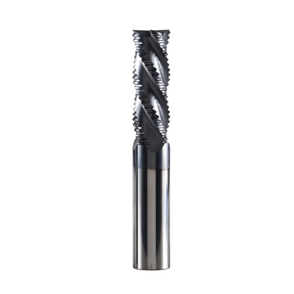 1pc Solid Carbide Roughing End Mills 4 Flute CNC Milling Cutter Bits Router Bit For Metal Rough Machining 50 Hrc 6mm To 20mm Sizes