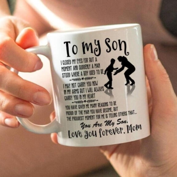 1pc to My Son Mug Heartfelt Mother to Son Coffee Cup with You Are My Son Message Birthday Son Father s Day Present Hand Wash Only Food Safe Reusable Son Gifts From Mom